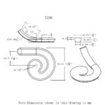 7530 Left Hand Volute Handrail Fitting - 6500 Series - Image 2