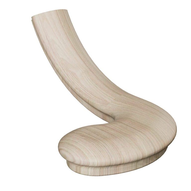 7540 left hand turnout wood handrail fitting, 6500 series