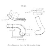 7540 Left Hand Turnout Handrail Fitting - 6500 Series - Image 2