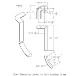 7576 2 Rise Right Gooseneck Handrail Fitting - 6500 Series - Image 2