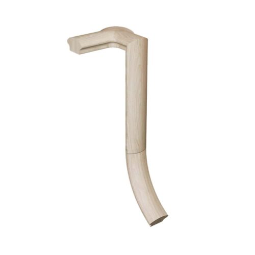 7581 2-rise left gooseneck with cap wood handrail fitting, 6500 series
