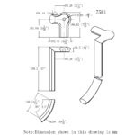 7581 - 2 Rise Left Gooseneck with Cap Handrail Fitting - 6500 Series - Image 2
