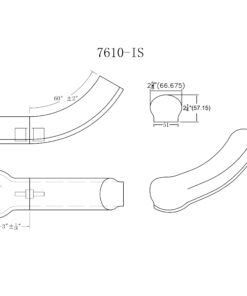 Alternative view of 7610 Start Easing with Cap Wood Handrail Fitting
