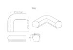7611 Level Quarter Turn Wood Handrail Fitting