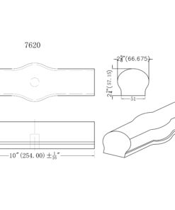 7620 Tandem Cap Wood Handrail Fitting