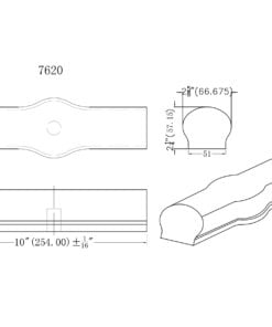 7620 Tandem Cap Wood Handrail Fitting