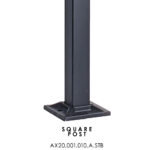 Satin Black - Floor Mounted Square Post – 40 x 40 x 2 mm - Image 2