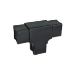 Tee Fitting for Square Rail – 40 x 40 x 2 mm – Satin Black