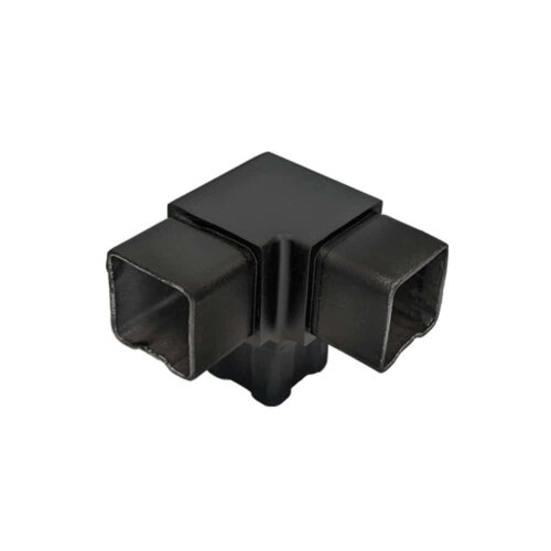 AXIA three way fitting for 40 x 40 mm square rail, satin black