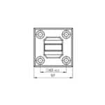 AX50.001.000.B.SP - 1/2" Glass Spigot - Small Floor Mount Profile - Image 4