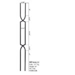 16.6.11 Crossed Arch Iron Balusters for Stairs