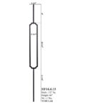 16.6.13 Scalloped Rectangle Iron Balusters