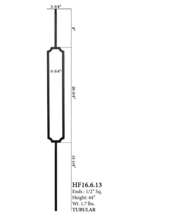16.6.13 Scalloped Rectangle Iron Balusters