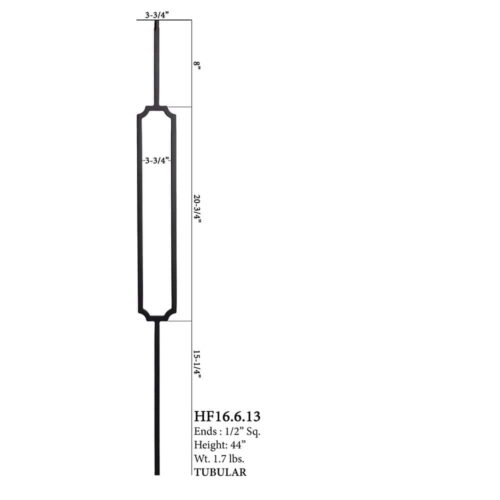 16.6.13 Scalloped Rectangle Iron Balusters