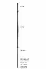 Satin Black - 18.2.2-T Plain Fluted Iron Baluster Monte Carlo - Image 2