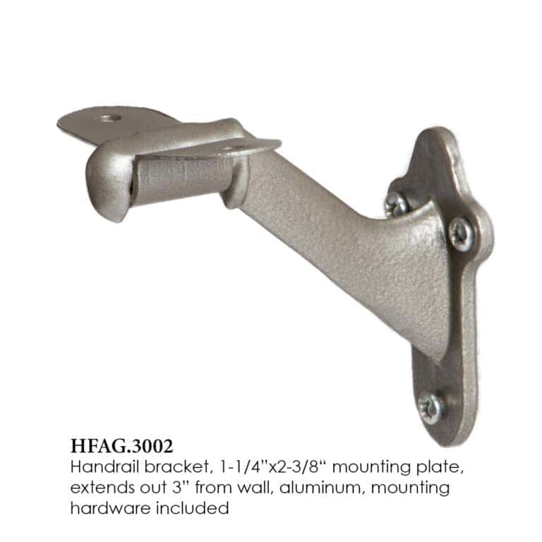 3002 handrail bracket for wood handrails, ash grey