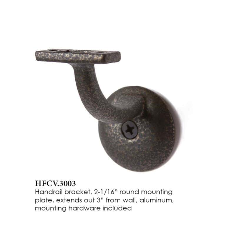 3003 round handrail bracket for wood handrails