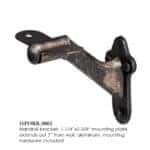 3002 handrail bracket for wood handrails, oil rubbed bronze