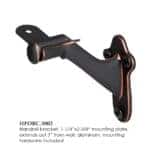 3002 handrail bracket for wood handrails, oil rubbed copper