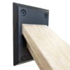 7033-C satin black chamfered rosette mounting a wood handrail