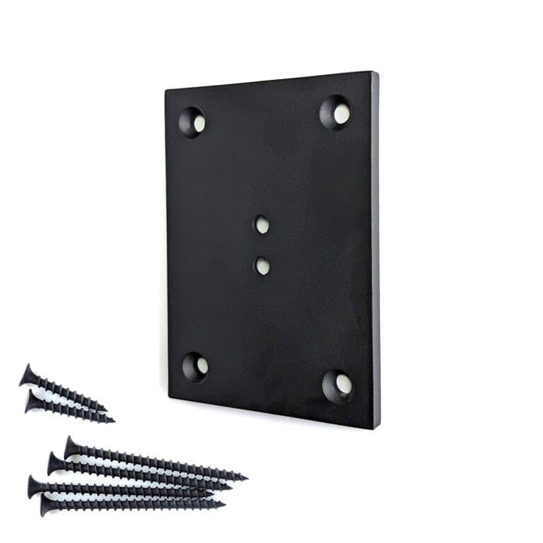 7033-F flat rosette, 3-1/4 x 4-1/2 inch, satin black
