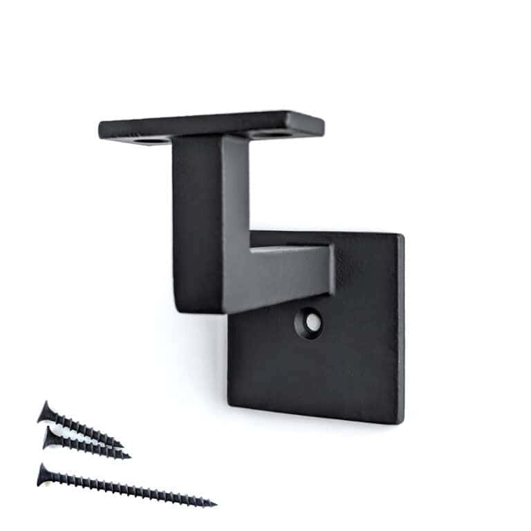 3004 modern handrail bracket, satin black, with mounting screws