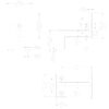 3004 modern handrail bracket dimension drawing