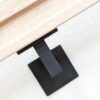 3004 satin black modern handrail bracket holding a wood handrail