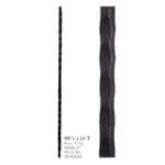 1.1.14-T Tuscan 1" Square Hammered Newel - Satin Black