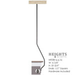 HFSTB16.6.16 Angular Wall Mount Iron Baluster Heights - Image 2