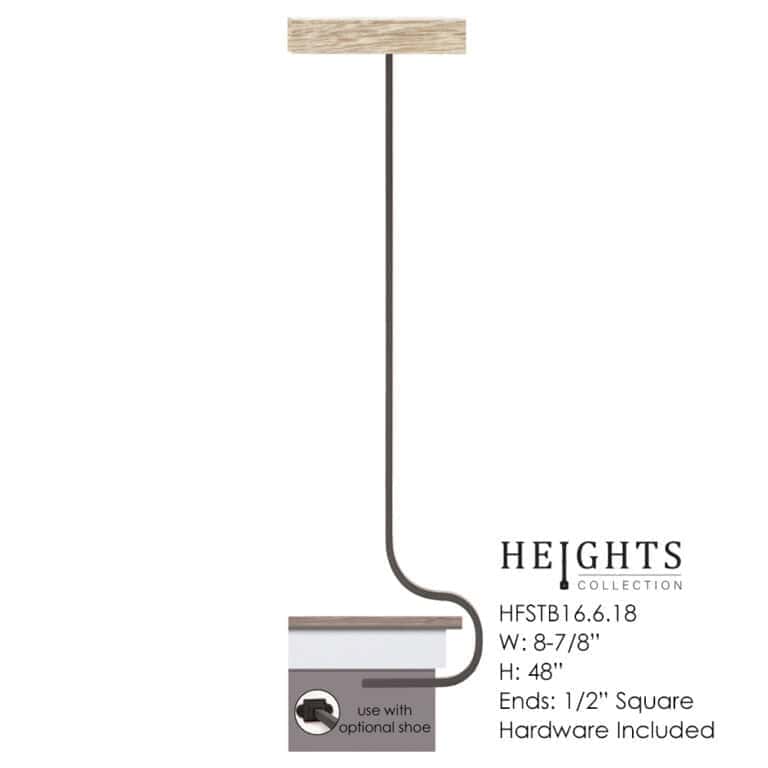 HFSTB16.6.18 HFSTB16.6.18 Heights circular wall mount iron baluster with dimensions
