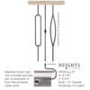 HFSTB16.6.19-text HFSTB16.6.19 Heights universal wall mount iron baluster base with dimensions