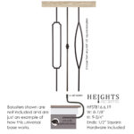 HFSTB16.6.19 Universal Wall Mount Iron Baluster Base Heights - Image 2