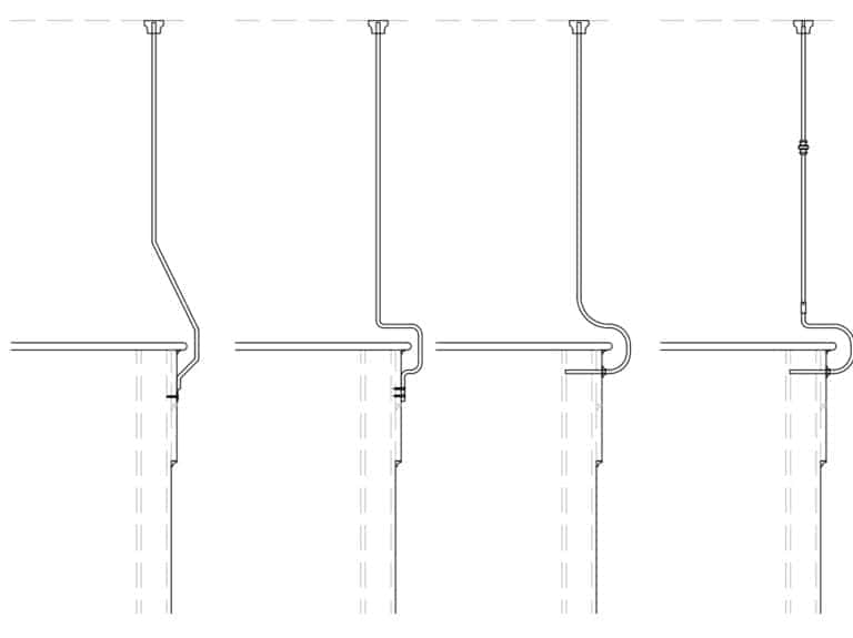 Heights collection wall mount iron baluster technical drawings