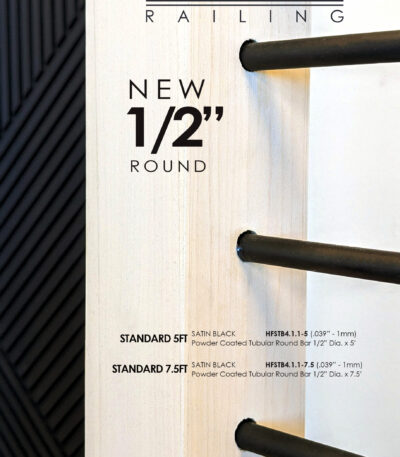 4.1.1 - 1/2" round horizontal bar for stair remodel