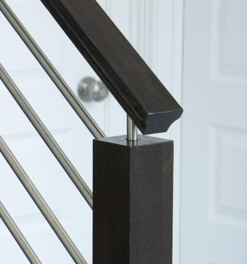 6084 Modern Handrail in Oak & Poplar Perfect for Cable Rail & Modern