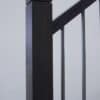 MG_7820.jpg Black newel posts with square wood newel caps on a staircase
