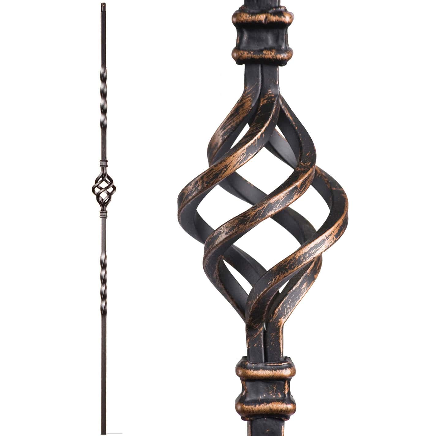 Staircase Baluster Adjustable Wrought Iron Stair Baluster - 270° Swivel ...