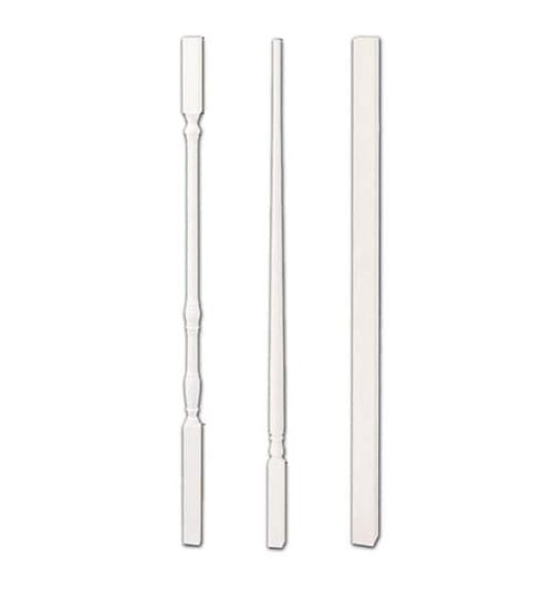 Paint grade primed white wood balusters