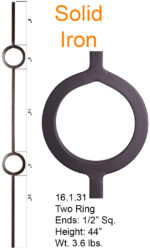 16.1.31 Double Ring Solid Iron Baluster - Image 2