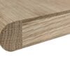 White oak engineered bullnose stair tread, 11-1/2 inches deep