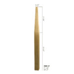 WO-4000-SP Blank Stabilizer Newel - 3" Sq. x 43" White Oak - Image 2