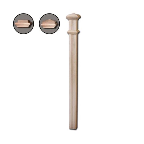4191 wooden box newel, 3-1/4 in square x 56 in