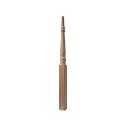 4270-SP stabilizer newel, 3-1/4 in square x 54 in, red oak