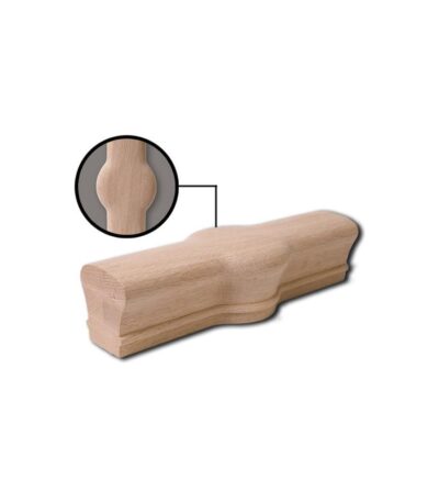 Tandem cap for wood handrail