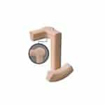 7081 - 2 Rise Left Gooseneck with Cap Handrail Fitting - 6010 Series