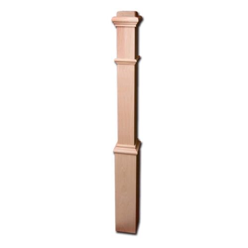 961-56 plain box newel, 4-1/2 in square x 56 in wooden