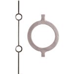 16.1.31-T Double Ring Aalto Baluster - 44" H. x 1/2" Sq.