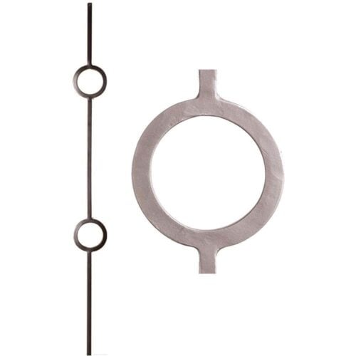 16.1.31-T double ring Aalto baluster, 44 in tall x 1/2 in square