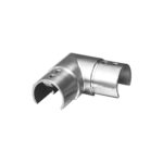 Round Glass Cap Rail Horizontal 90 Fitting
